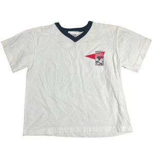 VTG 80s Walt Disney World Kids Minnie's Work Out T Shirt Youth Sz L V-Neck USA